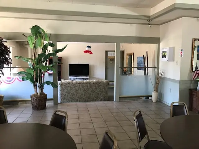 The clubhouse sitting room and television lounge